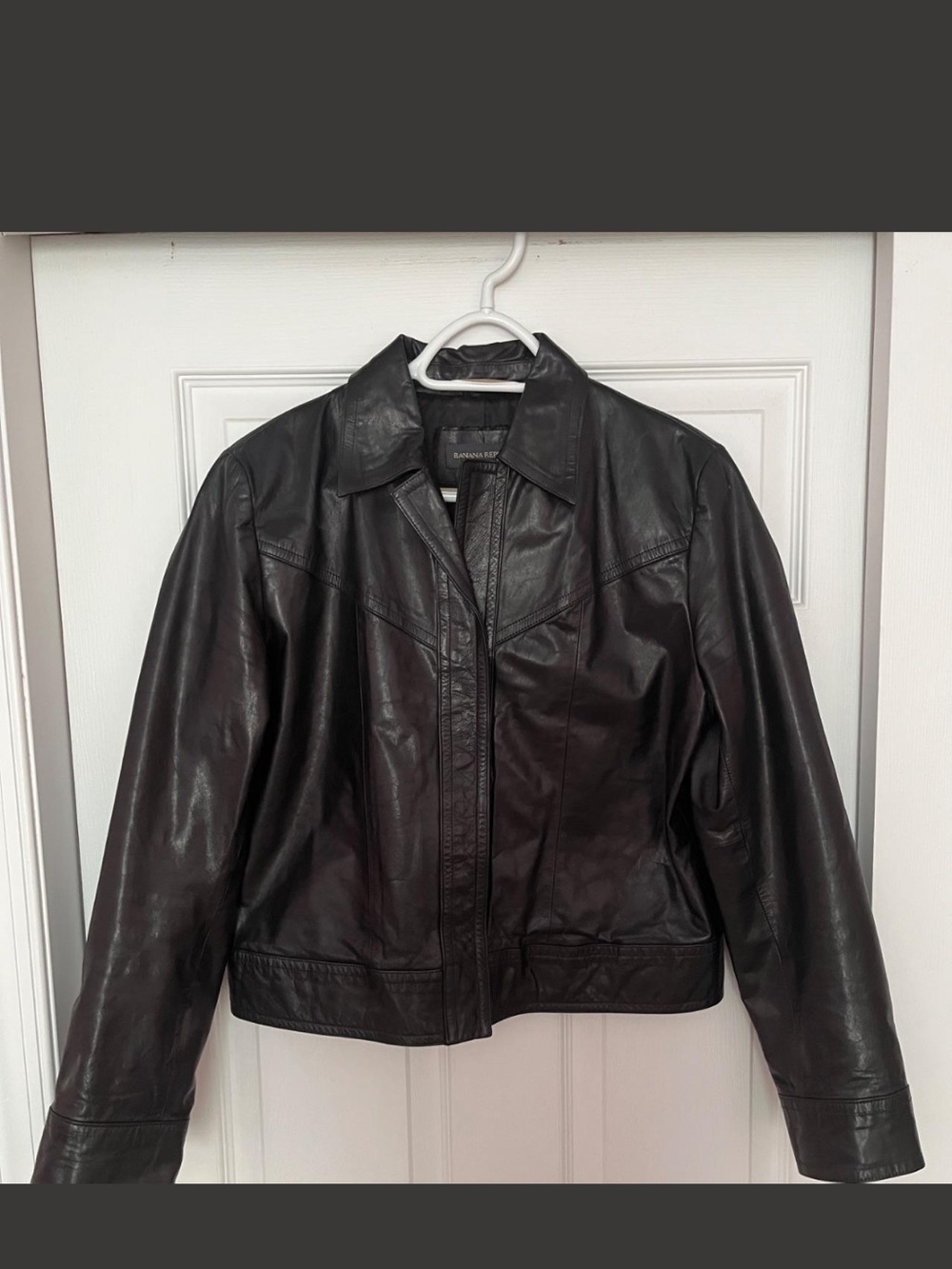 Banana Republic Black Leather Jacket for Women